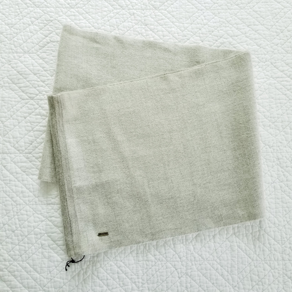 Cuyana Beige 100% Baby Alpaca Infiniti Scarf 12" x 62" Made In Peru NWOT